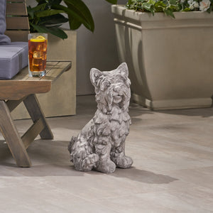 Cricket Dog Cast Stone Garden Statue