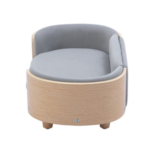 Scandinavian Style Elevated Dog Bed Pet Sofa With Solid Wood Legs