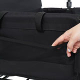 3-in-1 Convertible Folding Wagon Cart with Bench Seat & Storage