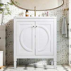 30" No Assembly Needed Vintage Bathroom Vanity
