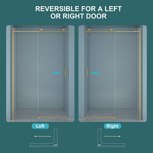 Single Sliding Bypass Shower Door Enclosure With Tempered Glass