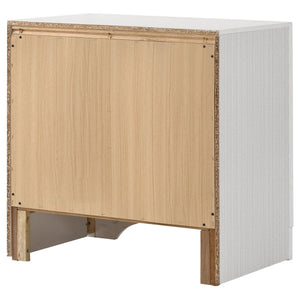 Transitional 2 Drawer Nightstand With Hidden Jewelry Tray