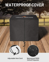 Smokeless Fire Pit with Fireproof Mat, 20" Barrel Style Portable Wood Burning Firepit, Black