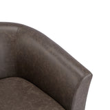 Wilmore Faux Leather Swivel Barrel Chair