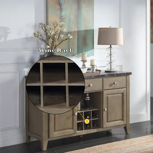 Charnell - Server - Marble Top & Oak