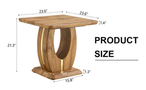Elegant Wood-Grain Coffee Table