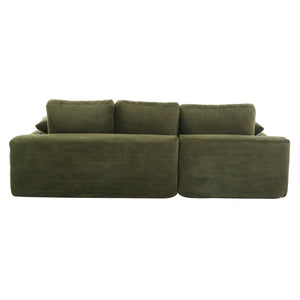 Compressed Sofa With 3 Back Cushions, 2 Throw Pillows