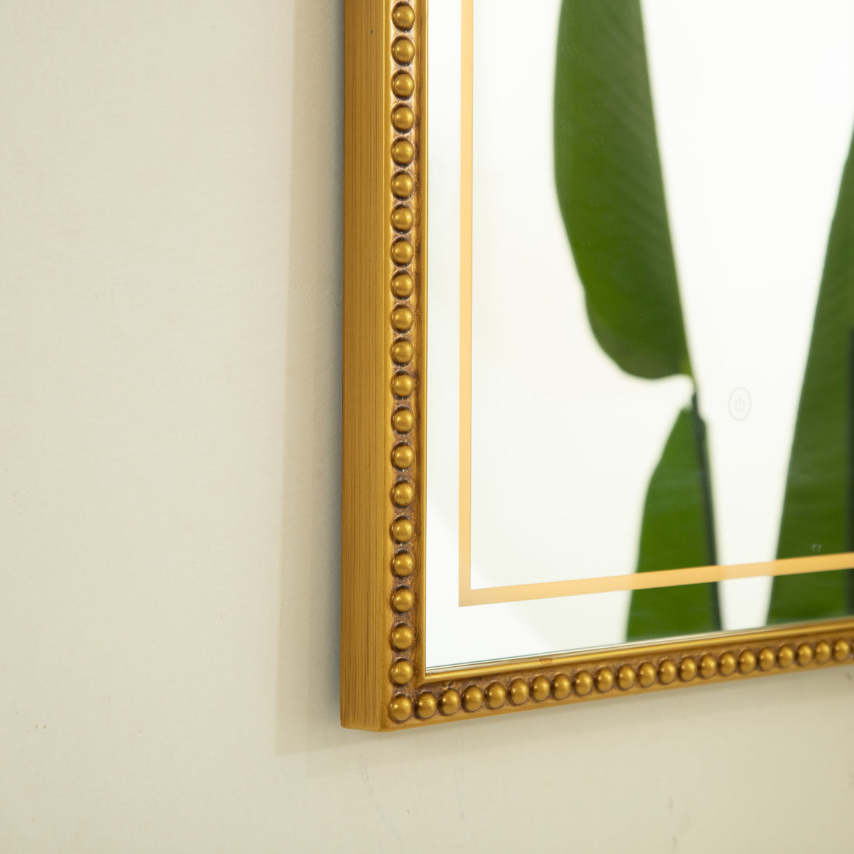 20'' Avri Mirror in Golden Beaded Retro Style