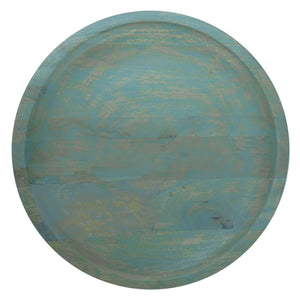 Handcrafted Wooden Accent Table with Sculptural Design - Multiple Colors
