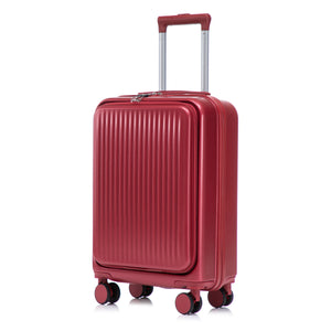 ABS Spinner Wheel Luggage Set with Combination Lock - Red