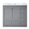 Shaker Free Standing Bathroom Vanity Cabinet With Sink, Soft Close Drawers, Soft Close Doors