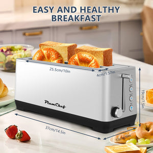 4-Slice Extra Wide Long Slot Toaster