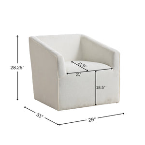 Nice Modern Upholstered Barrel Armchair, 360° Swivel