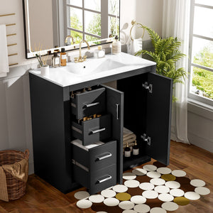 Bathroom Vanity With Sink Combo, Storage Cabinet