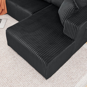 132" U Shaped Modular Sectional Sofa