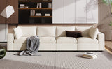 U-style Upholstered Modular Sofa With Storage Space and USB Charge Ports
