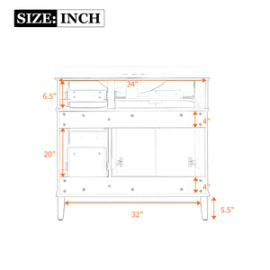 36" Light Green Bathroom Vanity