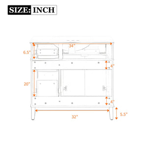 36" Light Green Bathroom Vanity