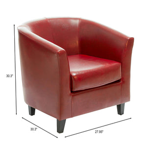 Zenithon Upholstered Club Chair With Rounded Back