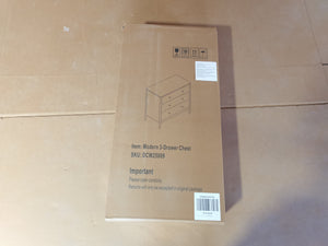 Modern 3 Drawer Dresser Chest