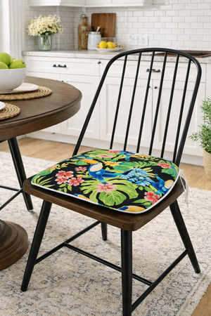 Outdoor Patio Chair Cushions, Water-Repellent U-Shape Thick Foam Seat Cushions with Ties