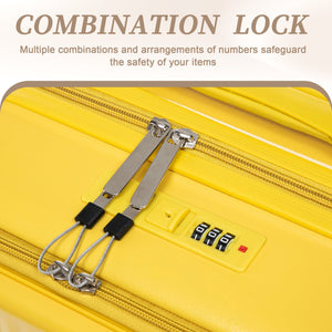 14'/20' 2-Piece ABS Spinner Wheel Luggage Set with Combination Lock