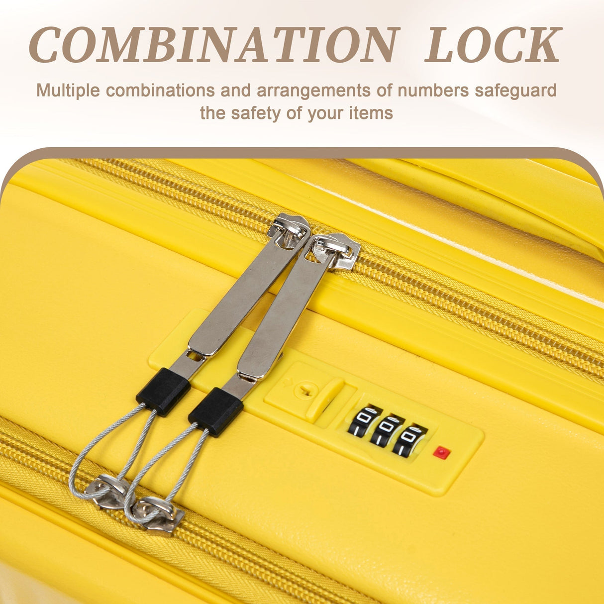 14'/20' 2-Piece ABS Spinner Wheel Luggage Set with Combination Lock