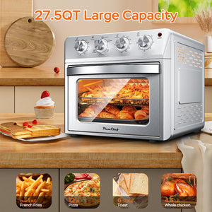 Plum Chef Air Fryer Oven 27.5QT - 6-in-1 Countertop Oven