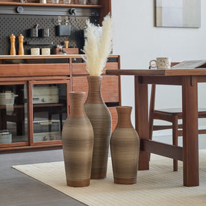 Classic And Neat Floor Vase, High Independent Flower Stand (Set of 3)