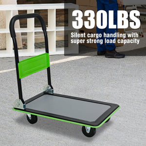 Flatbed Cart - 330lbs Heavy Duty Capacity Platform Hand Truck