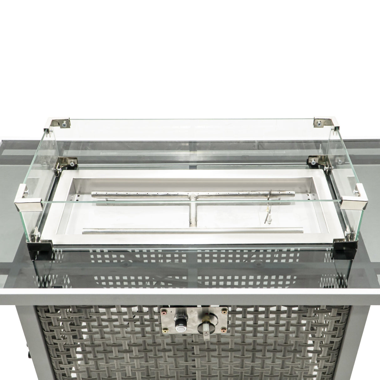 K&K 43' Propane Gas Fire Pit Table, Grey