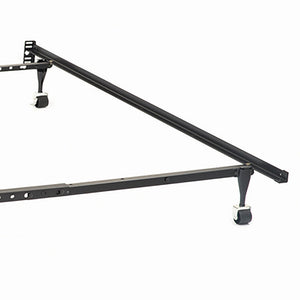 Deverton - Queen / Eastern King / California King Bed Frame With Center Support And Adjustable Design - Black