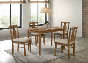 Kayee 5-Piece Dining Set - Weathered Oak