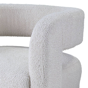 Yitua Teddy Sherpa Accent Chair - White