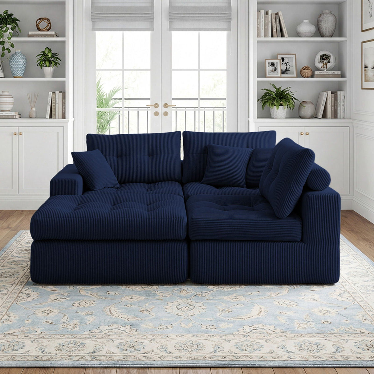 Corner Chaise L-Shaped Sectional Sofa Bed