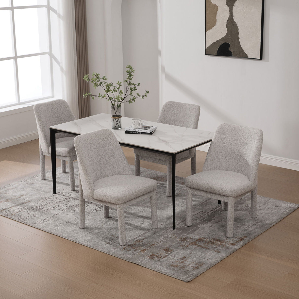 Wide Minimalist Dining Chair