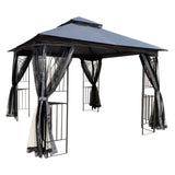 Gazebo tent with double roof & mosquito net