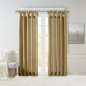 Twist Tab Lined Window Curtain Panel Bronze 50x84'