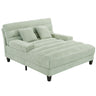 Chaise Bed Lounge Sofa Chair With Adjustable Backrest And LED Light Strip