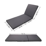 Gray Broadway Ian Chaise Lounge Cushion (Triple Folds)