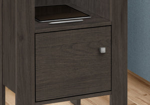 Accent Nightstand Side Table, Storage, Transitional - Oak