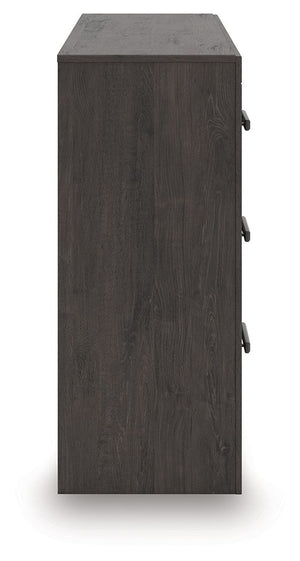 Prendonea - Six Drawer Dresser - Charcoal