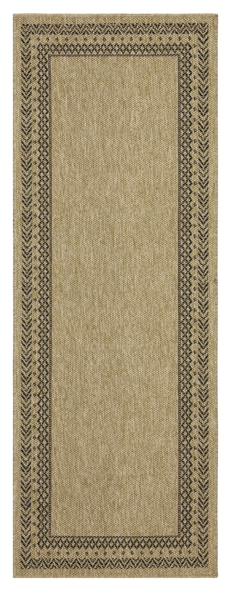 Earth GC_NTL1006 Jute/Black Indoor/Outdoor Area Rug