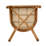 Netro Acacia Wood Dining Chair with Light Brown Wicker