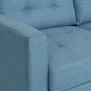 Jenny - Contemporary Tufted Fabric 3 Seater Sofa