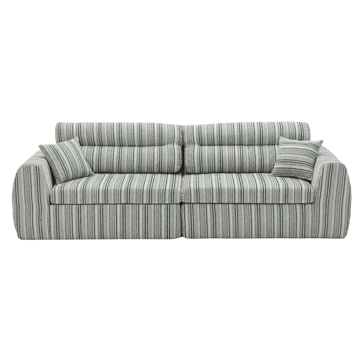 3 Seater, Couch With Throw Pillows For Living Room