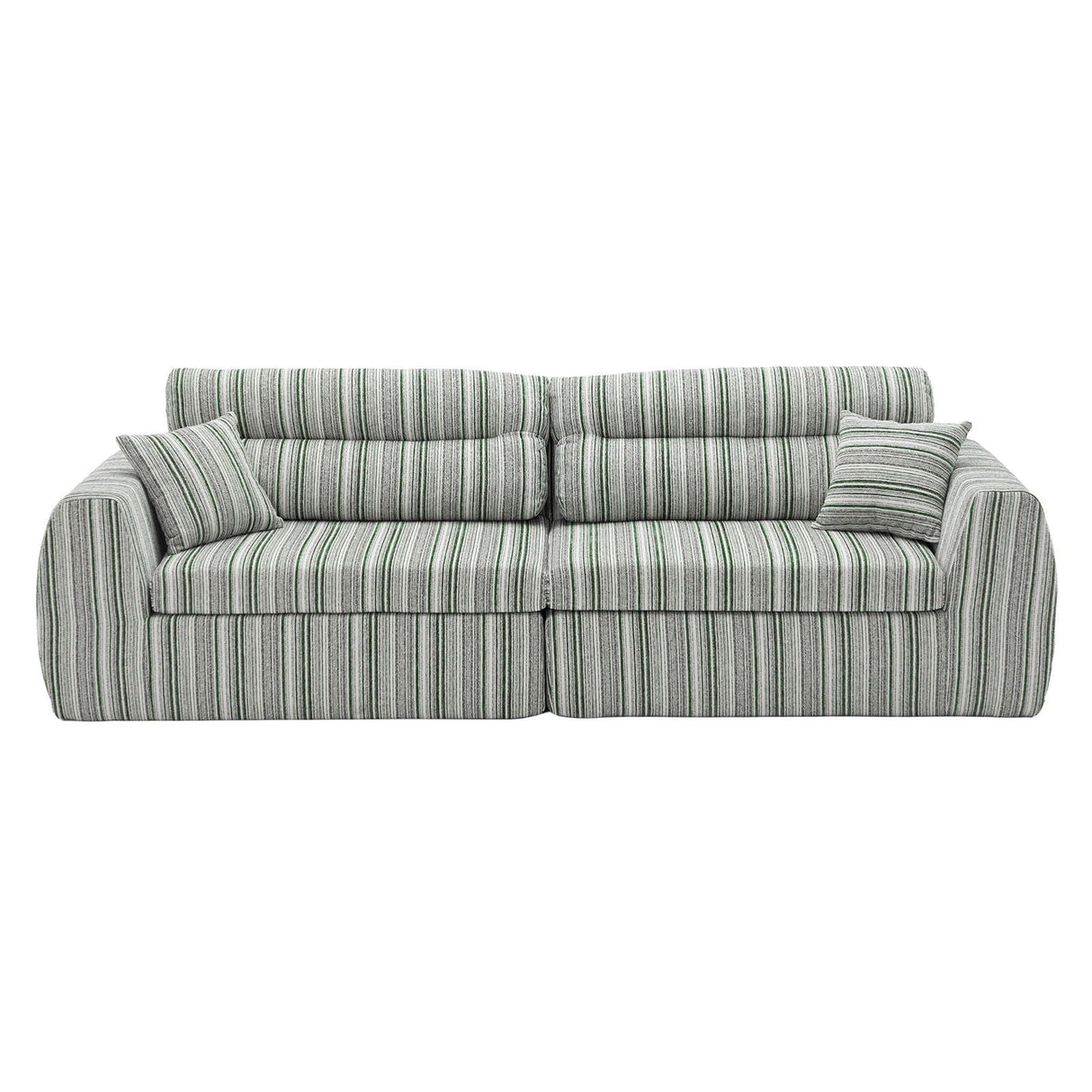 3 Seater, Couch With Throw Pillows For Living Room