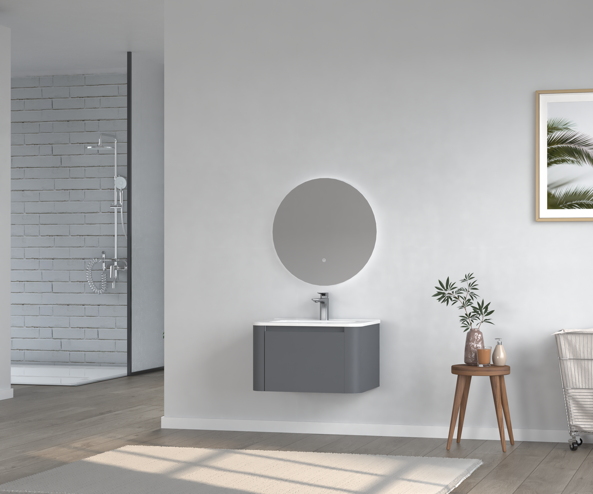 24" Wall-Mounted Bathroom Vanity