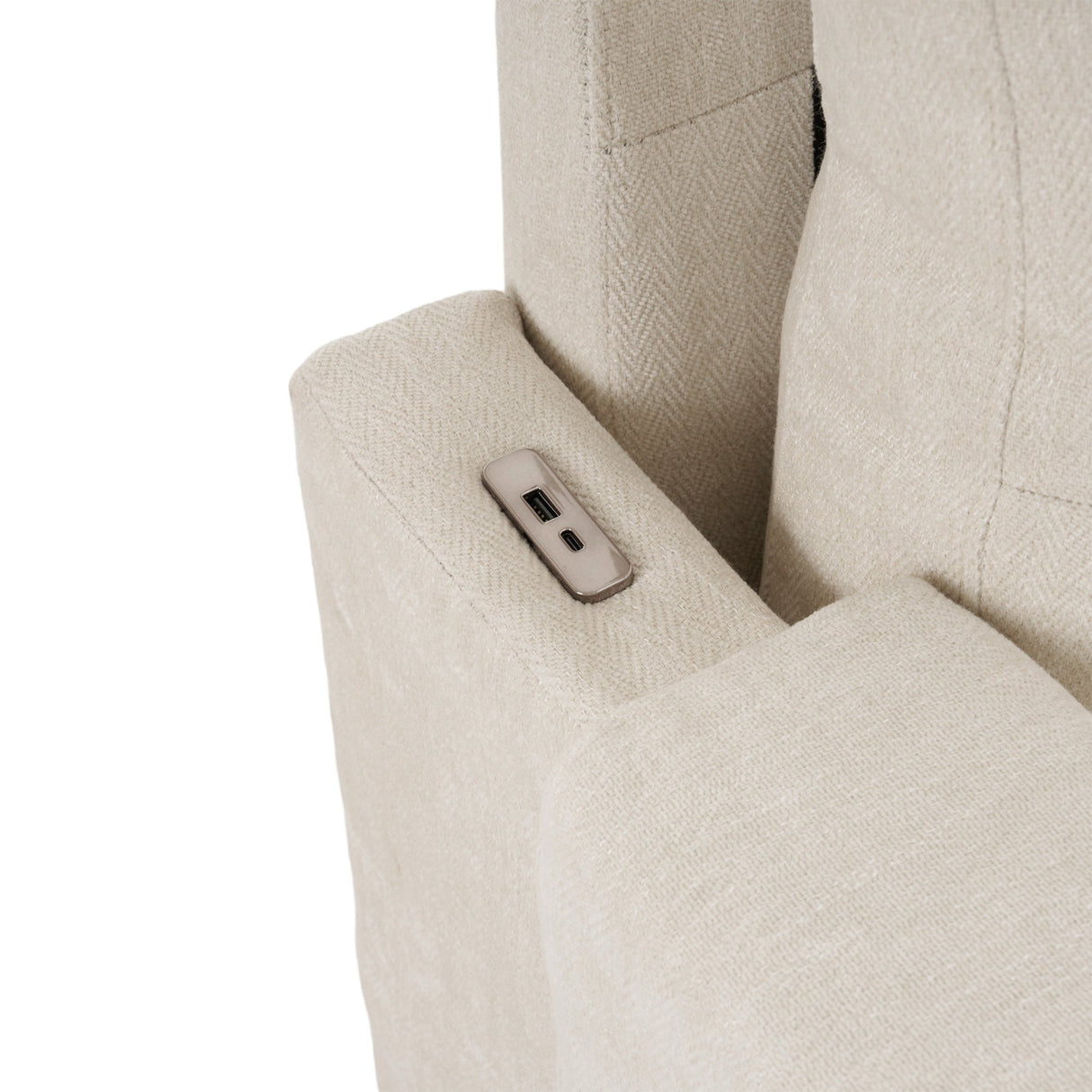 The Ashely Reversible Chenille Sectional Sofa with USB Charging Ports and Convertible Ottoman