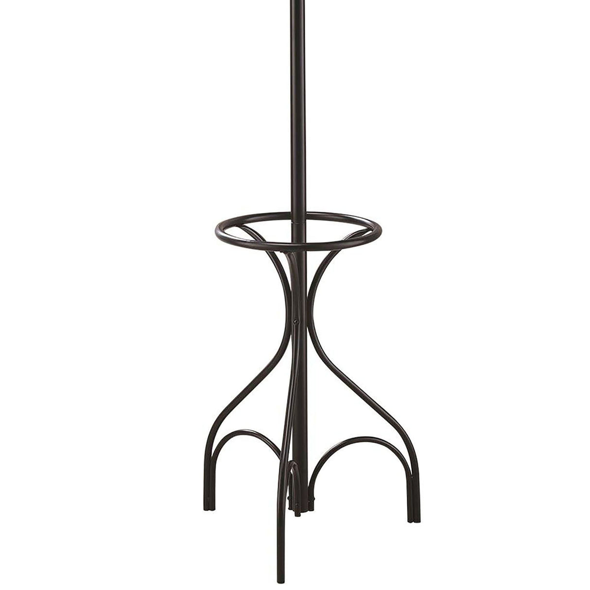 12 Hook Coat Rack With Umbrella Holder - Black